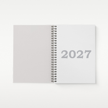 Agenda 2027 sem horas com Argolas Personalizada