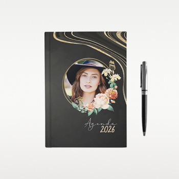 Agenda com capa rígida 2026 Personalizada