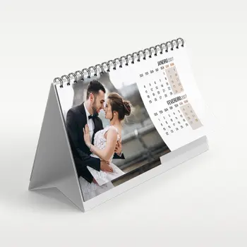 Calendário de mesa 21x10 com argolas