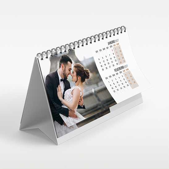 Calendário com Argolas 21x10 Personalizado