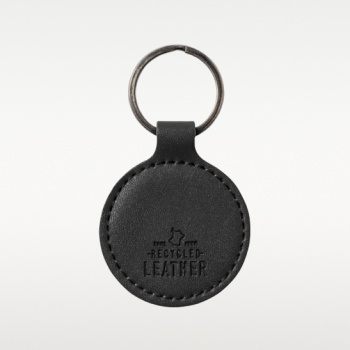 Porta-chaves redondo em couro sintético Personalizado