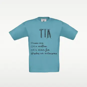 T-shirt criança personalizada
