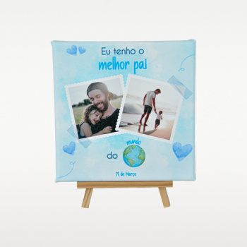 Tela 10x10 personalizada com cavalete