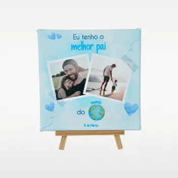 Tela 10x10 personalizada com cavalete