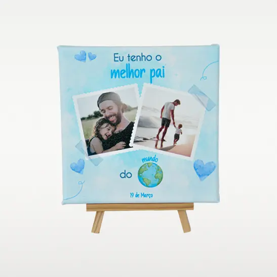 Tela 10×10 personalizada com cavalete