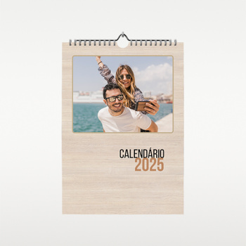 Calendário de Parede A4 personalizável com fotos e datas importantes, impresso em papel couché 170 gr