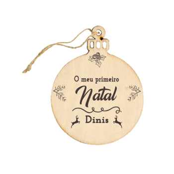 Bola de Natal Personalizada MDF