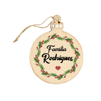 Bola de Natal Personalizada Familia
