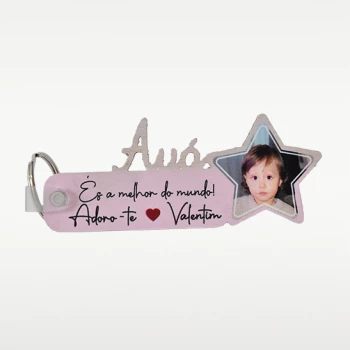 Porta-chaves retangular com corte a laser personalizado