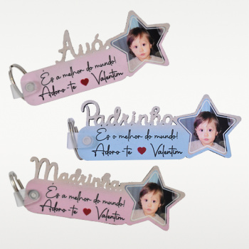 Porta-chaves retangular com corte a laser Personalizado