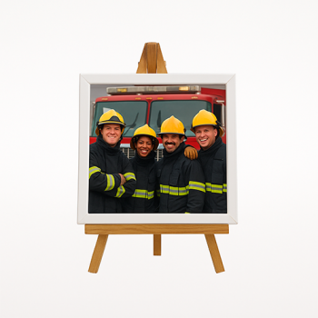 Tela com Cavalete Personalizada Bombeiros