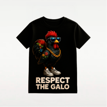 T-shirt Personalizada Cómica – Respect the Galo