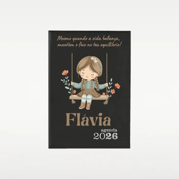 Agenda de capa rígida com gravação UV Personalizada