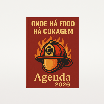 Agenda Bombeiros 2026 – Capa Rígida com Gravação UV Personalizada
