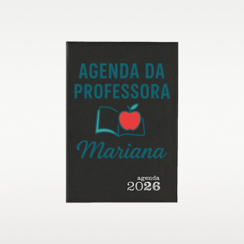 Agenda Professores 2026 – Capa Rígida com Gravação UV Personalizada