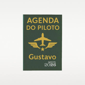 Agenda Pilotos 2026 – Capa Rígida com Gravação UV Personalizada