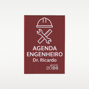 Agenda Engenheiros 2026 – Capa Rígida com Gravação UV Personalizada