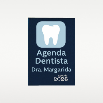 Agenda Dentistas 2026 – Capa Rígida com Gravação UV Personalizada