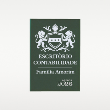 Agenda Contabilista 2026 – Capa Rígida com Gravação UV Personalizada