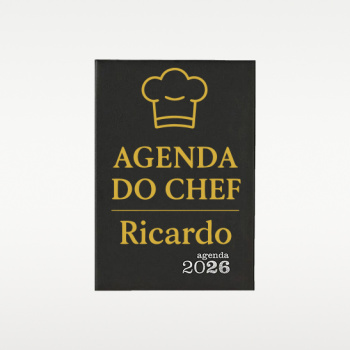 Agenda do Chef 2026 – Capa Rígida com Gravação UV Personalizada