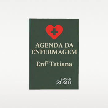 Agenda Enfermeiros 2026 – Capa Rígida com Gravação UV Personalizada
