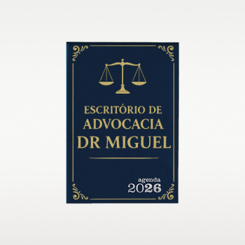Agenda Advogados 2026 – Capa Rígida com Gravação UV Personalizada