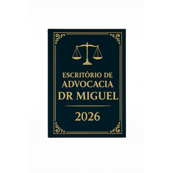 Agenda Advogados 2026 – Capa Rígida com Gravação UV Personalizada