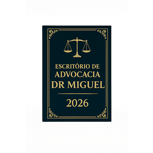 Agenda Advogados 2026 – Capa Rígida com Gravação UV Personalizada