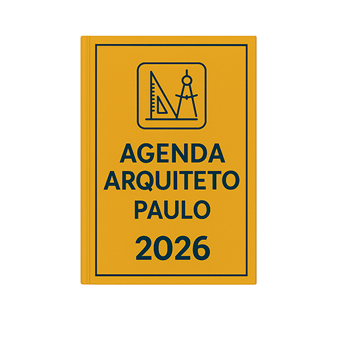 Agenda Arquitetos 2026 – Capa Rígida com Gravação UV Personalizada