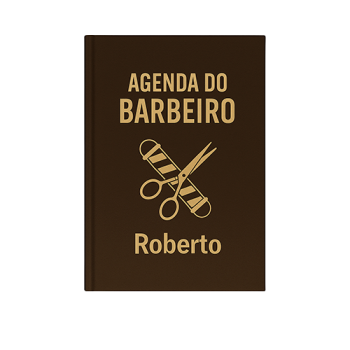 Agenda Barbeiro 2026 – Capa Rígida com Gravação UV Personalizada