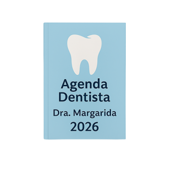 Agenda Dentistas 2026 – Capa Rígida com Gravação UV Personalizada