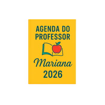 Agenda Professores 2026 – Capa Rígida com Gravação UV Personalizada