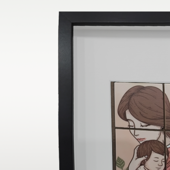 Moldura 20×30 com 6 azulejos 5.5×5.5 cm Personalizada