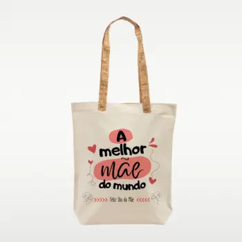 Saco de algodão com alças em cortiça personalizado