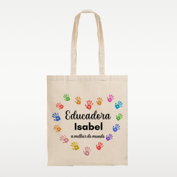 Saco de algodão reciclado personalizado
