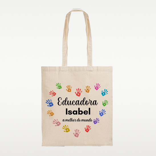 Saco de algodão reciclado personalizado