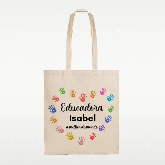 Saco de algodão reciclado personalizado