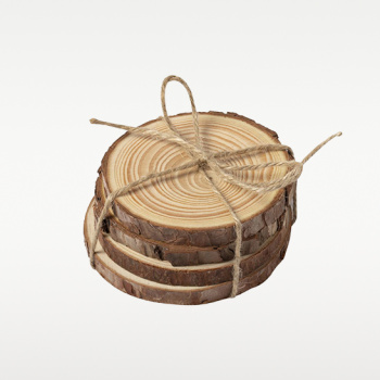 Conjunto de 4 bases em madeira