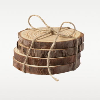 Conjunto de 4 bases em madeira